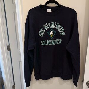 Champion Navy UNC Wilmington Seahawks Crewneck Sweatshirt